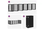 Vidaxl Dog Gate With Door Foldable 12 Panels Black 600 Cm Poplar Wood Vidaxl Dog Gate With Door Foldable 12 Panels Black 600 Cm Poplar Wood