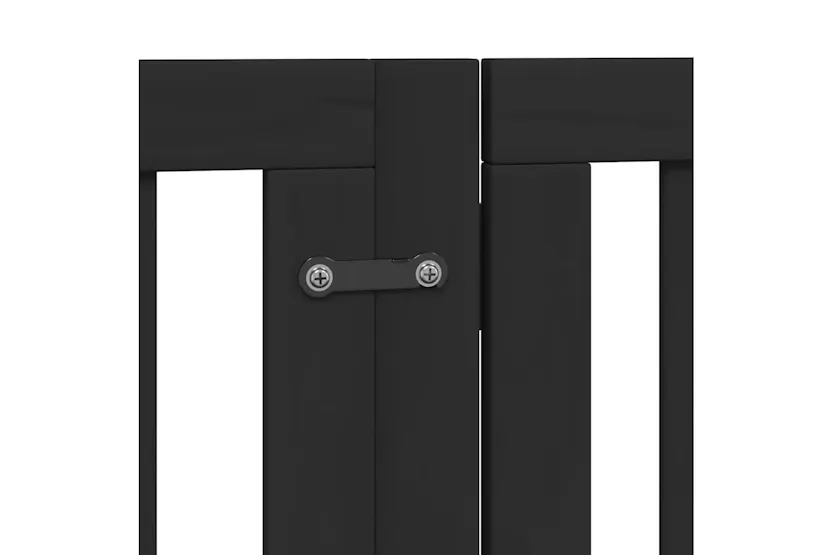 Vidaxl Dog Gate With Door Foldable 12 Panels Black 600 Cm Poplar Wood Vidaxl Dog Gate With Door Foldable 12 Panels Black 600 Cm Poplar Wood