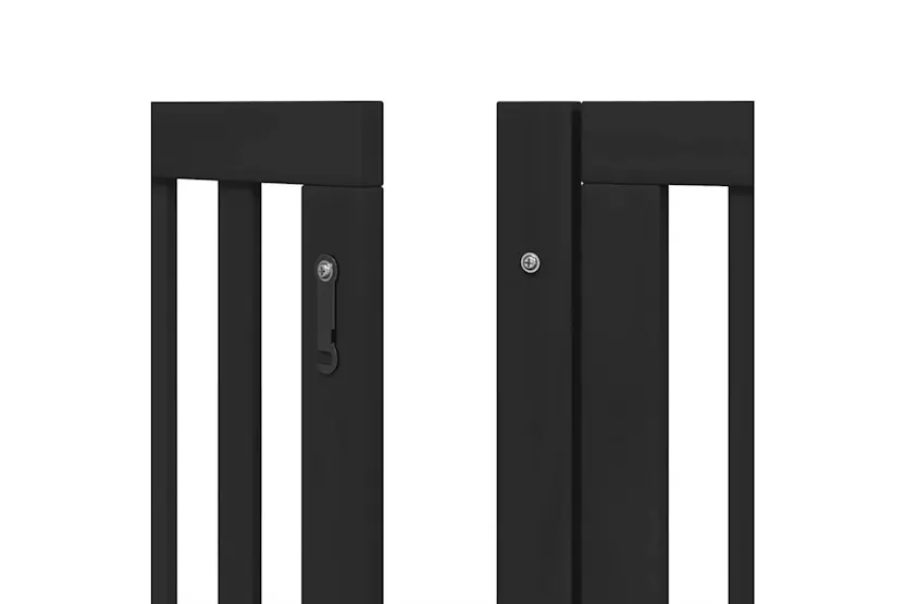 Vidaxl Dog Gate With Door Foldable 12 Panels Black 600 Cm Poplar Wood Vidaxl Dog Gate With Door Foldable 12 Panels Black 600 Cm Poplar Wood