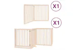 Vidaxl Dog Gate With Door Foldable 6 Panels 480 Cm Poplar Wood Vidaxl Dog Gate With Door Foldable 6 Panels 480 Cm Poplar Wood