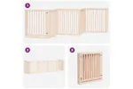 Vidaxl Dog Gate With Door Foldable 6 Panels 480 Cm Poplar Wood Vidaxl Dog Gate With Door Foldable 6 Panels 480 Cm Poplar Wood