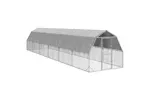 Vidaxl Chicken Run With Roof 25x12x225 M Galvanised Steel Vidaxl Chicken Run With Roof 25x12x225 M Galvanised Steel