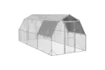 Vidaxl Chicken Run With Roof 25x6x225 M Galvanised Steel Vidaxl Chicken Run With Roof 25x6x225 M Galvanised Steel