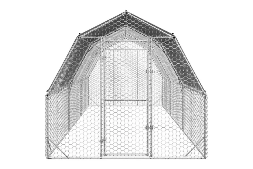 Vidaxl Chicken Run With Roof 25x6x225 M Galvanised Steel Vidaxl Chicken Run With Roof 25x6x225 M Galvanised Steel