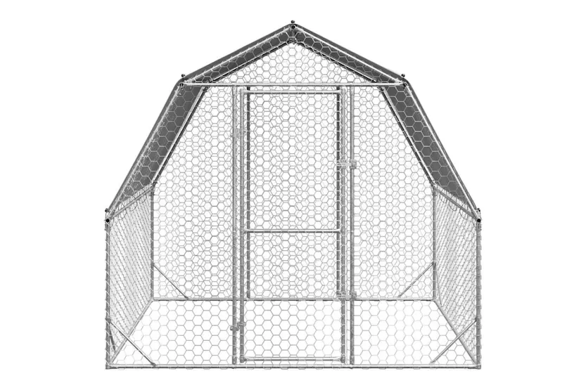 Vidaxl Chicken Run With Roof 25x2x225 M Galvanised Steel Vidaxl Chicken Run With Roof 25x2x225 M Galvanised Steel