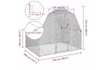 Vidaxl Chicken Run With Roof 25x2x225 M Galvanised Steel Vidaxl Chicken Run With Roof 25x2x225 M Galvanised Steel