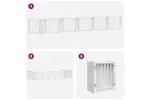 Vidaxl Dog Gate With Door Foldable 12 Panels White 600 Cm Poplar Wood Vidaxl Dog Gate With Door Foldable 12 Panels White 600 Cm Poplar Wood