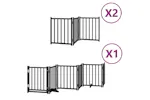 Vidaxl Dog Gate With Door Foldable 12 Panels Black 600 Cm Poplar Wood Vidaxl Dog Gate With Door Foldable 12 Panels Black 600 Cm Poplar Wood