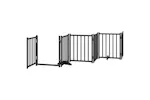 Vidaxl Dog Gate With Door Foldable 12 Panels Black 600 Cm Poplar Wood Vidaxl Dog Gate With Door Foldable 12 Panels Black 600 Cm Poplar Wood