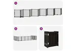 Vidaxl Dog Gate With Door Foldable 12 Panels Black 600 Cm Poplar Wood Vidaxl Dog Gate With Door Foldable 12 Panels Black 600 Cm Poplar Wood
