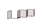 Vidaxl Dog Gate With Door Foldable 6 Panels Brown Oak 300 Cmpoplar Wood Vidaxl Dog Gate With Door Foldable 6 Panels Brown Oak 300 Cmpoplar Wood