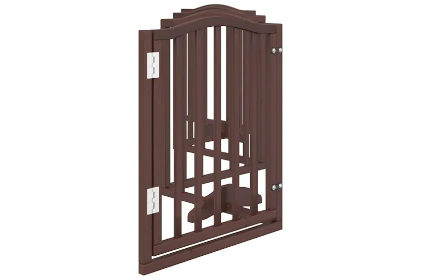 Vidaxl Dog Gate With Door Foldable 6 Panels Brown Oak 300 Cmpoplar Wood Vidaxl Dog Gate With Door Foldable 6 Panels Brown Oak 300 Cmpoplar Wood