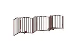 Vidaxl Dog Gate With Door Foldable 6 Panels Brown Oak 300 Cmpoplar Wood Vidaxl Dog Gate With Door Foldable 6 Panels Brown Oak 300 Cmpoplar Wood