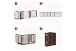 Vidaxl Dog Gate With Door Foldable 6 Panels Brown Oak 300 Cmpoplar Wood Vidaxl Dog Gate With Door Foldable 6 Panels Brown Oak 300 Cmpoplar Wood