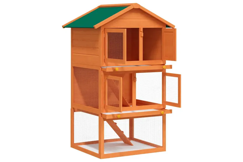 Vidaxl Outdoor Rabbit Hutch Small Animal House Pet Cage 3 Layers Wood Vidaxl Outdoor Rabbit Hutch Small Animal House Pet Cage 3 Layers Wood