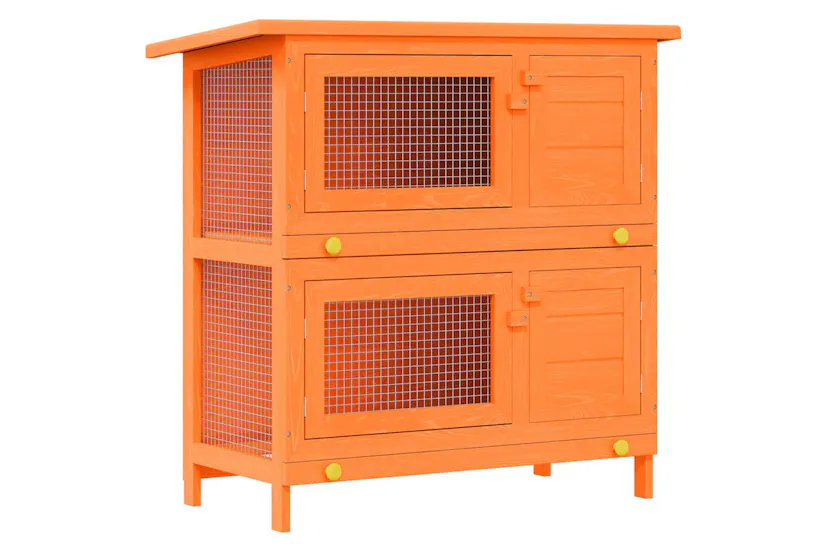 Vidaxl Outdoor Rabbit Hutch Small Pet Cage 4 Door Wood Vidaxl Outdoor Rabbit Hutch Small Pet Cage 4 Door Wood