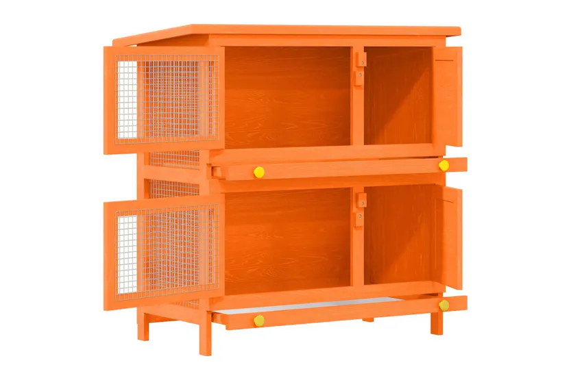 Vidaxl Outdoor Rabbit Hutch Small Pet Cage 4 Door Wood Vidaxl Outdoor Rabbit Hutch Small Pet Cage 4 Door Wood