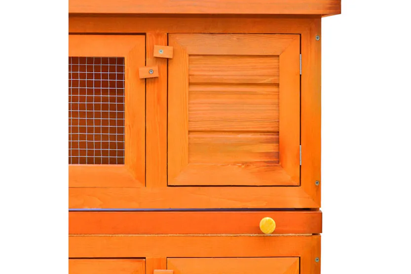 Vidaxl Outdoor Rabbit Hutch Small Pet Cage 4 Door Wood Vidaxl Outdoor Rabbit Hutch Small Pet Cage 4 Door Wood