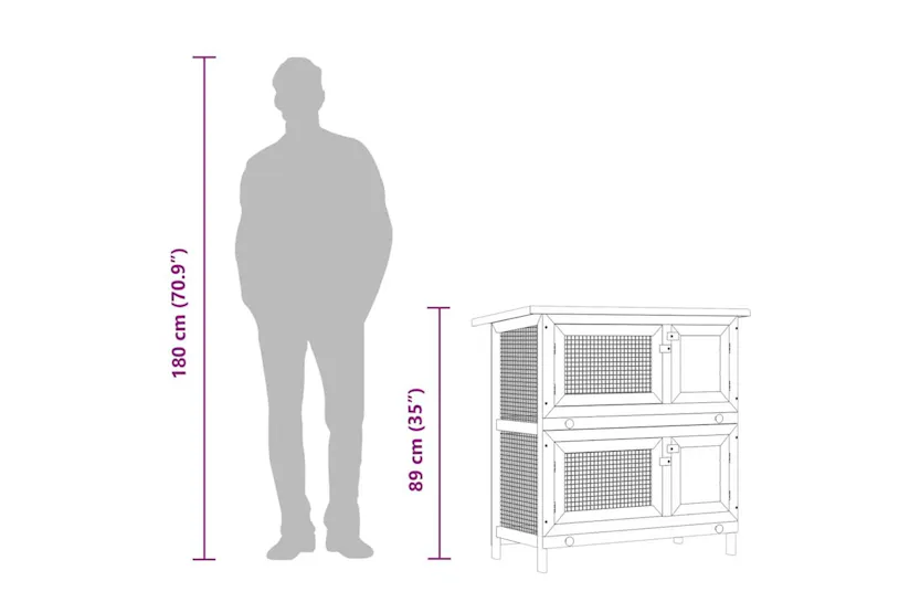 Vidaxl Outdoor Rabbit Hutch Small Pet Cage 4 Door Wood Vidaxl Outdoor Rabbit Hutch Small Pet Cage 4 Door Wood
