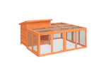 Vidaxl Rabbit Hutch Brown 144x123x675 Cm Solid Wood Pine Vidaxl Rabbit Hutch Brown 144x123x675 Cm Solid Wood Pine