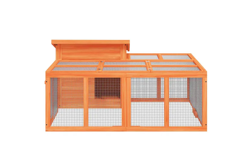 Vidaxl Rabbit Hutch Brown 144x123x675 Cm Solid Wood Pine Vidaxl Rabbit Hutch Brown 144x123x675 Cm Solid Wood Pine