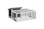 Vidaxl Rabbit Hutch Grey 144x123x675 Cm Solid Wood Pine Vidaxl Rabbit Hutch Grey 144x123x675 Cm Solid Wood Pine