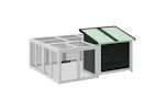 Vidaxl Rabbit Hutch Grey 144x123x675 Cm Solid Wood Pine Vidaxl Rabbit Hutch Grey 144x123x675 Cm Solid Wood Pine