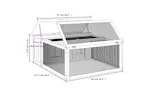 Vidaxl Rabbit Hutch Mocha 1175x97x475 Cm Solid Wood Pine Vidaxl Rabbit Hutch Mocha 1175x97x475 Cm Solid Wood Pine