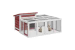 Vidaxl Rabbit Hutch Mocha 144x123x675 Cm Solid Wood Pine Vidaxl Rabbit Hutch Mocha 144x123x675 Cm Solid Wood Pine