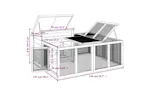 Vidaxl Rabbit Hutch Mocha 144x123x675 Cm Solid Wood Pine Vidaxl Rabbit Hutch Mocha 144x123x675 Cm Solid Wood Pine