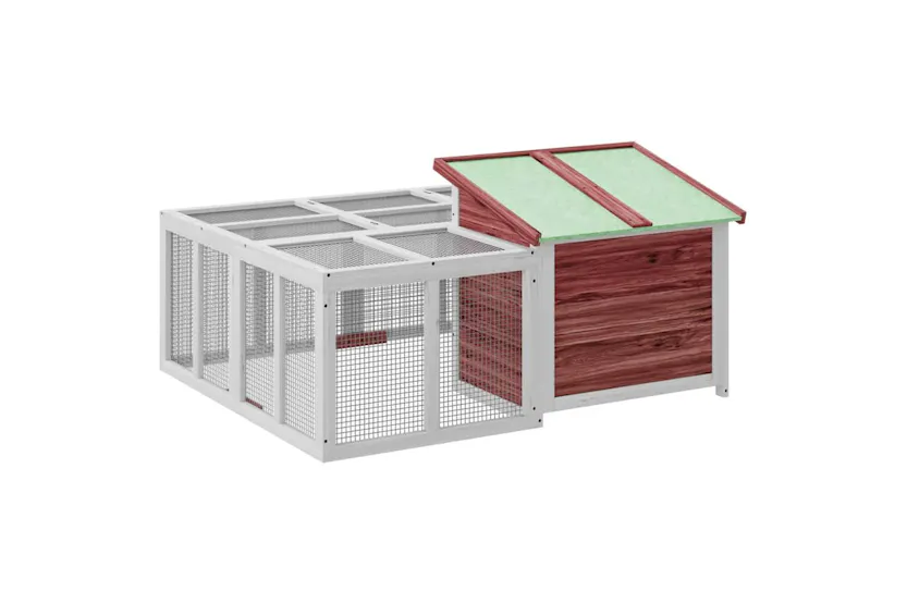 Vidaxl Rabbit Hutch Mocha 144x123x675 Cm Solid Wood Pine Vidaxl Rabbit Hutch Mocha 144x123x675 Cm Solid Wood Pine