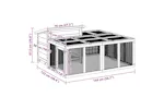 Vidaxl Rabbit Hutch Mocha 144x123x675 Cm Solid Wood Pine Vidaxl Rabbit Hutch Mocha 144x123x675 Cm Solid Wood Pine