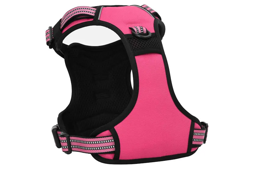 Vidaxl Dog Harness With Lead Collar Adjustable Pink S Vidaxl Dog Harness With Lead Collar Adjustable Pink S