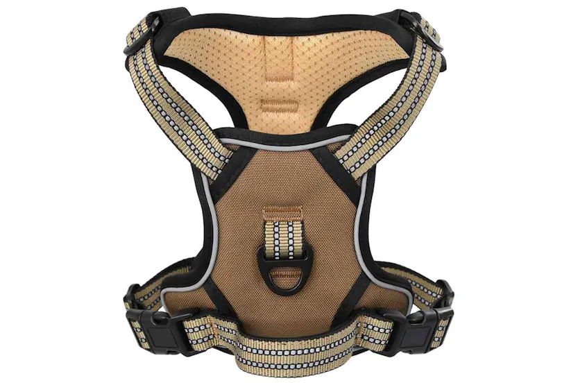 Vidaxl Dog Harness With Lead Collar Adjustable Brown S Vidaxl Dog Harness With Lead Collar Adjustable Brown S