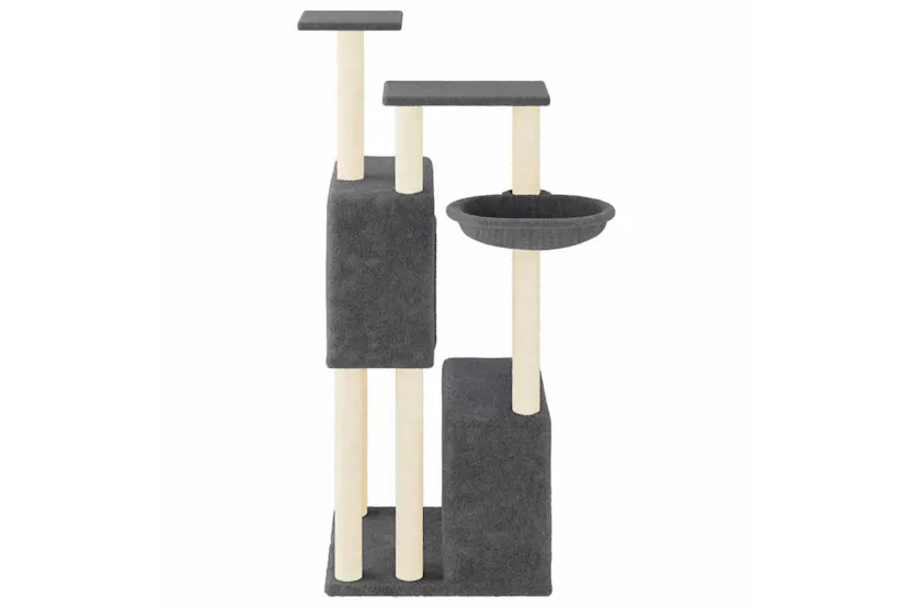 Vidaxl Cat Tree With Sisal Scratching Posts Dark Grey 122 Cm Vidaxl Cat Tree With Sisal Scratching Posts Dark Grey 122 Cm