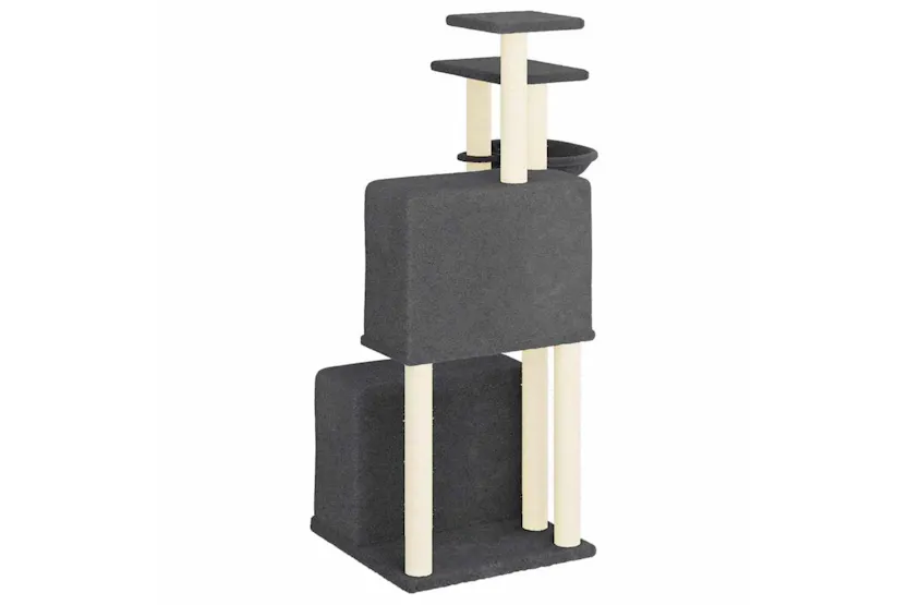Vidaxl Cat Tree With Sisal Scratching Posts Dark Grey 122 Cm Vidaxl Cat Tree With Sisal Scratching Posts Dark Grey 122 Cm