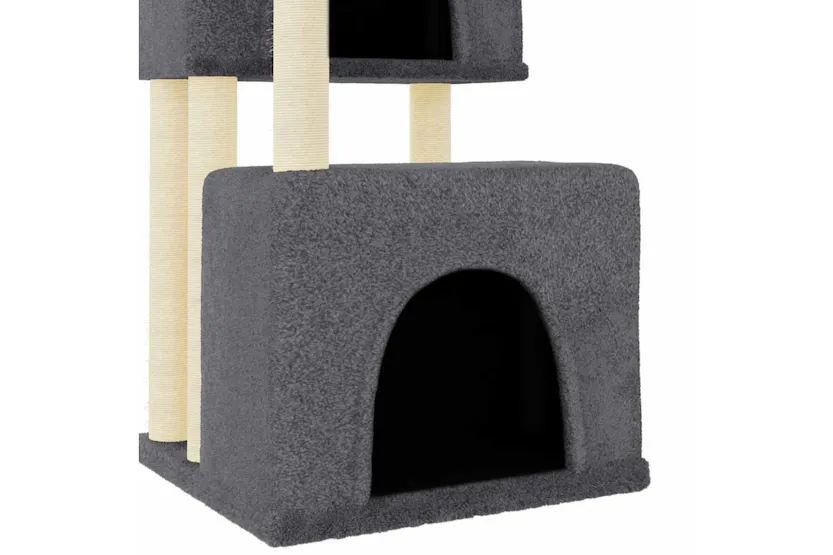 Vidaxl Cat Tree With Sisal Scratching Posts Dark Grey 122 Cm Vidaxl Cat Tree With Sisal Scratching Posts Dark Grey 122 Cm