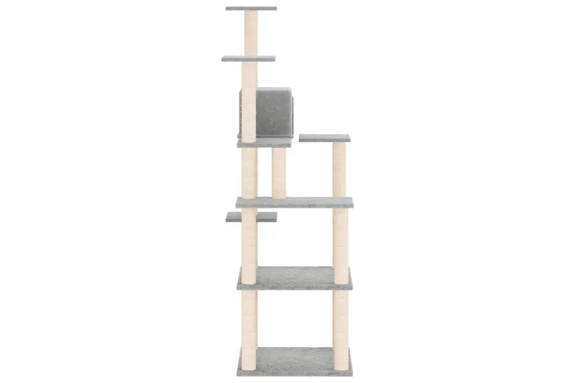 Vidaxl Cat Tree With Sisal Scratching Posts Light Grey 153 Cm Vidaxl Cat Tree With Sisal Scratching Posts Light Grey 153 Cm