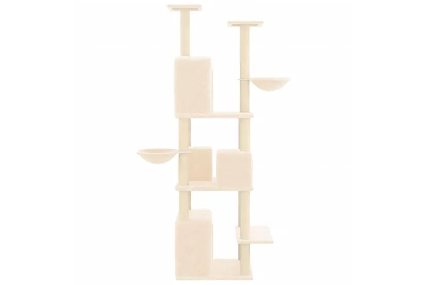 Vidaxl Cat Tree With Sisal Scratching Posts Cream 180 Cm Vidaxl Cat Tree With Sisal Scratching Posts Cream 180 Cm