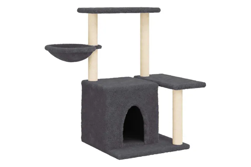 Vidaxl Cat Tree With Sisal Scratching Posts Dark Grey 83 Cm Vidaxl Cat Tree With Sisal Scratching Posts Dark Grey 83 Cm