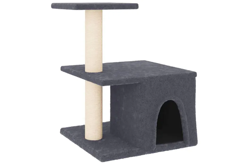 Vidaxl Cat Tree With Sisal Scratching Posts Dark Grey 48 Cm Vidaxl Cat Tree With Sisal Scratching Posts Dark Grey 48 Cm