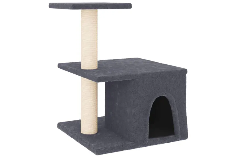 Vidaxl Cat Tree With Sisal Scratching Posts Dark Grey 48 Cm Vidaxl Cat Tree With Sisal Scratching Posts Dark Grey 48 Cm