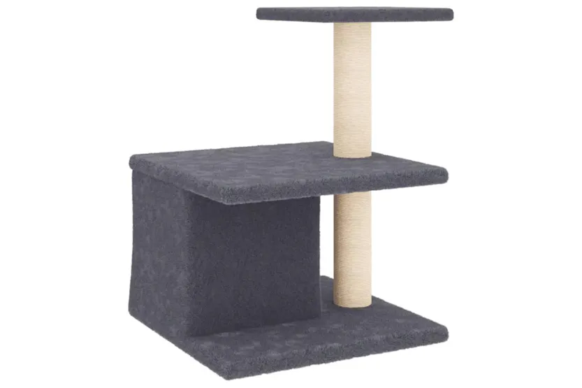 Vidaxl Cat Tree With Sisal Scratching Posts Dark Grey 48 Cm Vidaxl Cat Tree With Sisal Scratching Posts Dark Grey 48 Cm