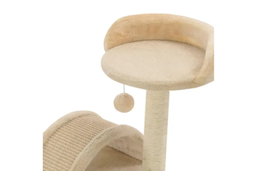 Vidaxl Cat Tree With Sisal Scratching Post 40 Cm Beige And Brown Vidaxl Cat Tree With Sisal Scratching Post 40 Cm Beige And Brown