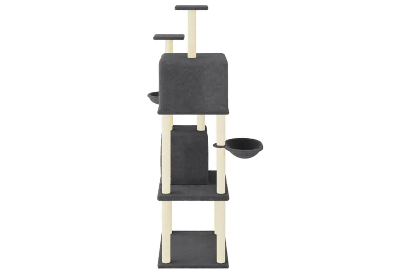 Vidaxl Cat Tree With Sisal Scratching Posts Dark Grey 180 Cm Vidaxl Cat Tree With Sisal Scratching Posts Dark Grey 180 Cm
