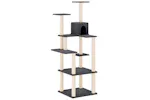 Vidaxl Cat Tree With Sisal Scratching Posts Dark Grey 153 Cm Vidaxl Cat Tree With Sisal Scratching Posts Dark Grey 153 Cm