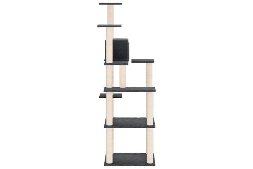 Vidaxl Cat Tree With Sisal Scratching Posts Dark Grey 153 Cm Vidaxl Cat Tree With Sisal Scratching Posts Dark Grey 153 Cm