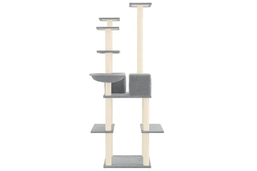 Vidaxl Cat Tree With Sisal Scratching Posts Light Grey 167 Cm Vidaxl Cat Tree With Sisal Scratching Posts Light Grey 167 Cm