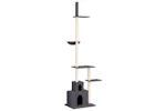 Vidaxl Floor To Ceiling Cat Tree Dark Grey 2505-2765 Cm Vidaxl Floor To Ceiling Cat Tree Dark Grey 2505-2765 Cm