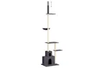Vidaxl Floor To Ceiling Cat Tree Dark Grey 2505-2765 Cm Vidaxl Floor To Ceiling Cat Tree Dark Grey 2505-2765 Cm